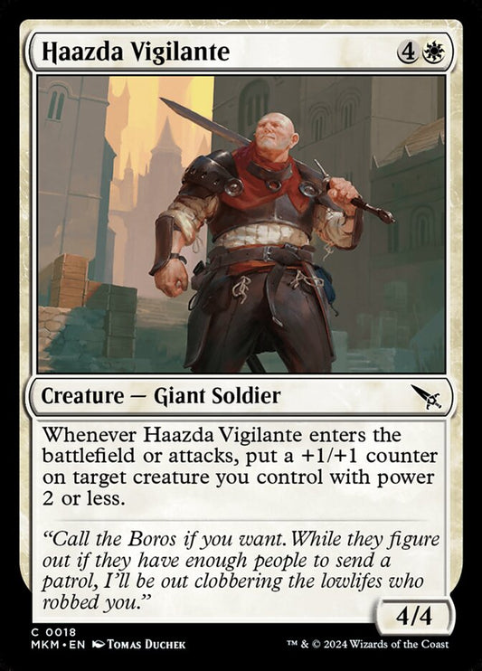 MTG Card Title: Haazda Vigilante MKM/18