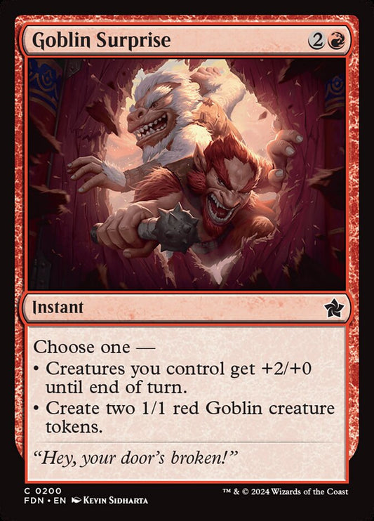 MTG Card Title: Goblin Surprise FDN/200