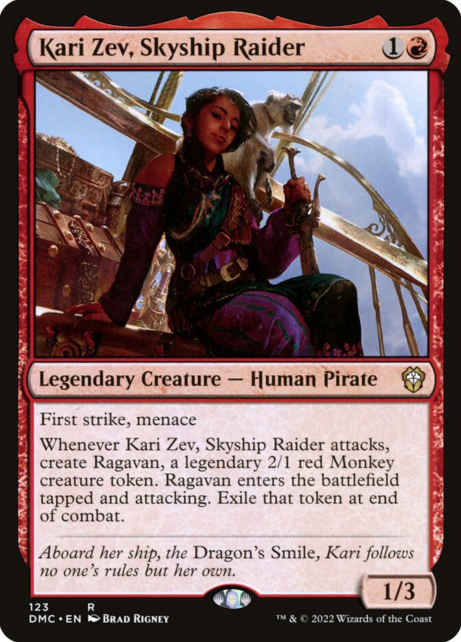 MTG Card Title: Kari Zev, Skyship Raider DMC/123