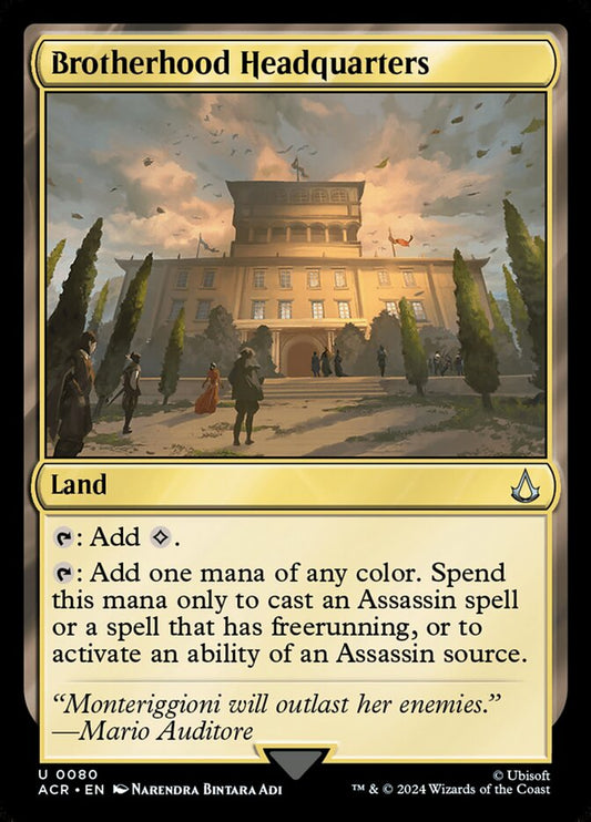 MTG Card Title: Brotherhood Headquarters ACR/80