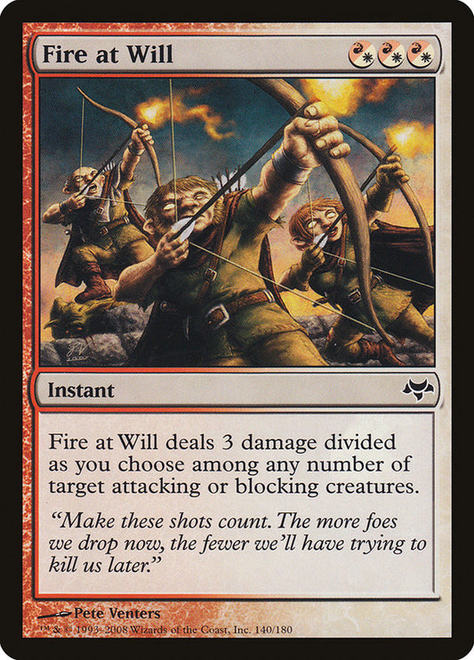 MTG Card Title: Fire at Will EVE/140