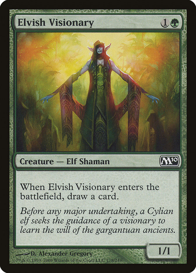 MTG Card Title: Elvish Visionary M10/178