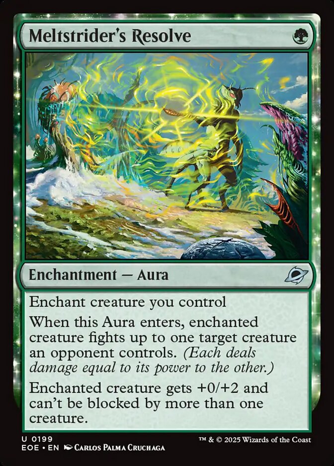 MTG Card Title: Meltstrider's Resolve EOE/199