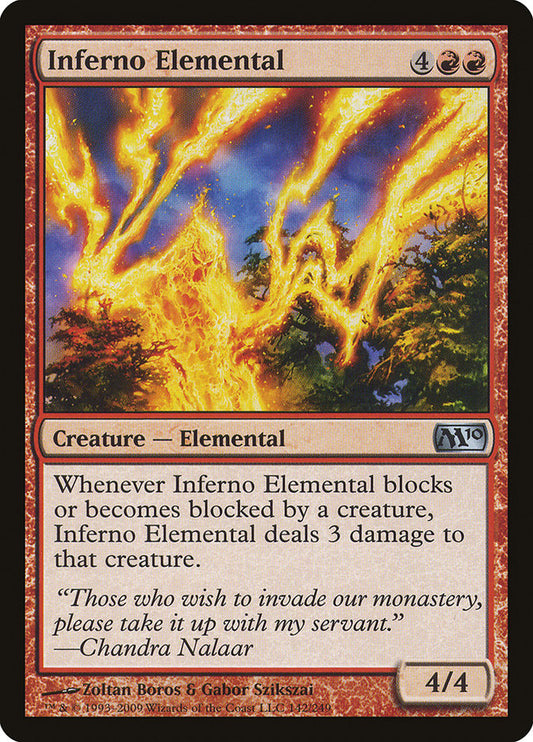 MTG Card Title: Inferno Elemental M10/142
