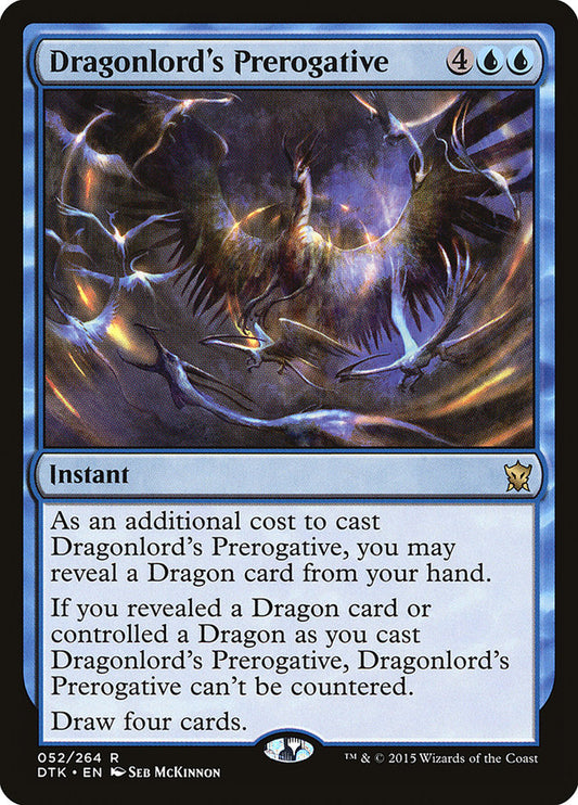 MTG Card Title: Dragonlord's Prerogative DTK/52