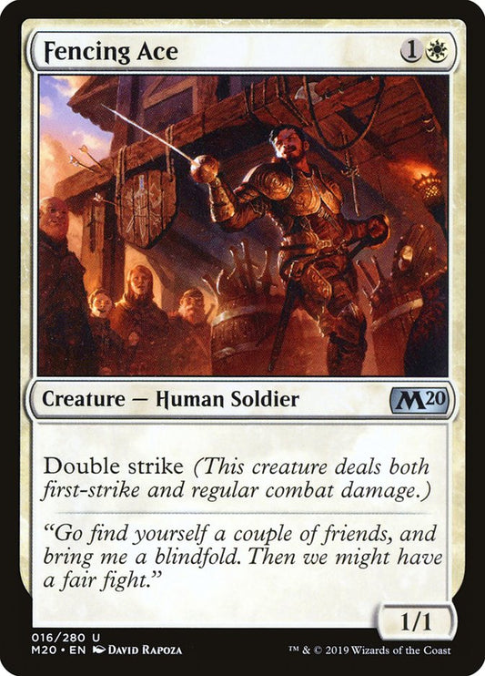 MTG Card Title: Fencing Ace M20/16