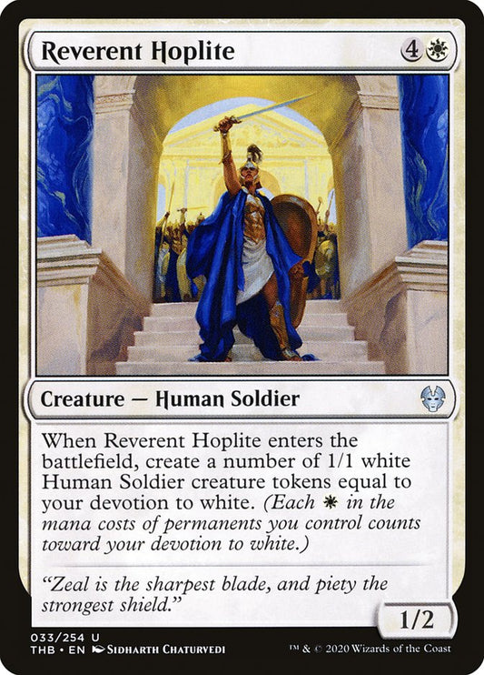 MTG Card Title: Reverent Hoplite THB/33