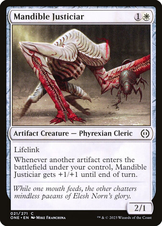 MTG Card Title: Mandible Justiciar ONE/21