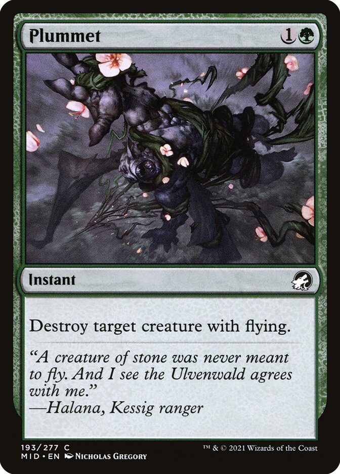 MTG Card Title: Plummet MID/193