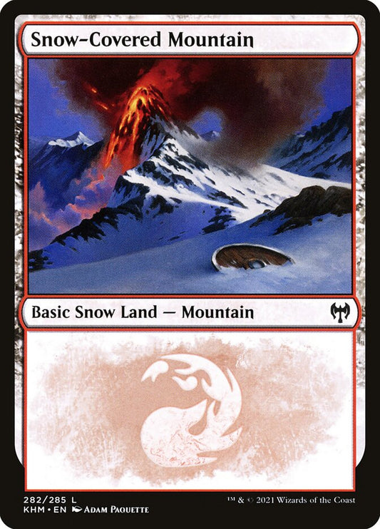 MTG Card Title: Snow-Covered Mountain KHM/282