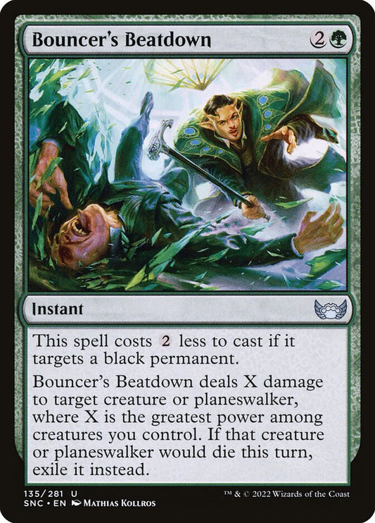MTG Card Title: Bouncer's Beatdown SNC/135