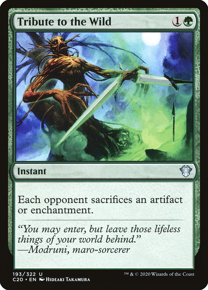 MTG Card Title: Tribute to the Wild C20/193