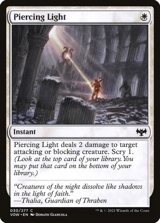 MTG Card Title: Piercing Light VOW/30