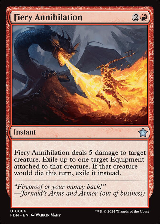 MTG Card Title: Fiery Annihilation FDN/86