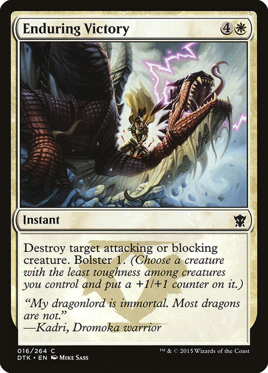 MTG Card Title: Enduring Victory DTK/16