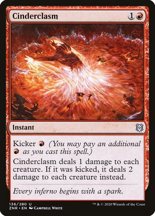 MTG Card Title: Cinderclasm ZNR/136