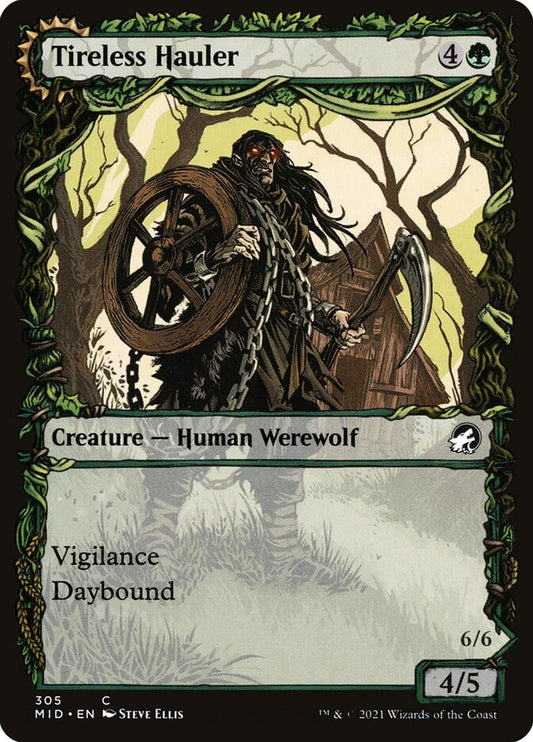 MTG Card Title: Tireless Hauler // Dire-Strain Brawler MID/305