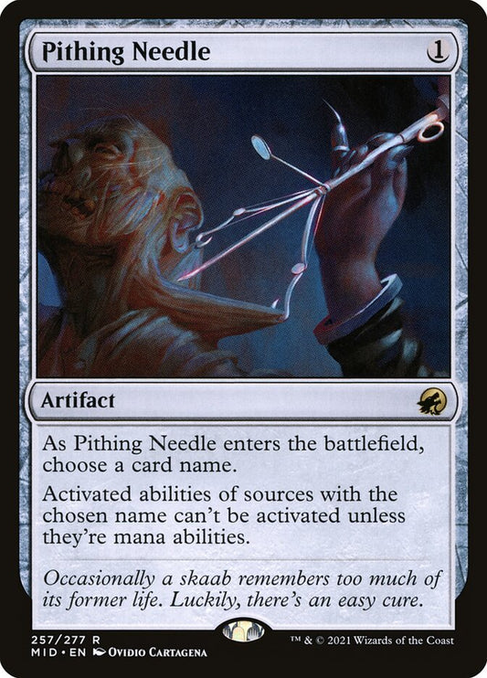 MTG Card Title: Pithing Needle MID/257