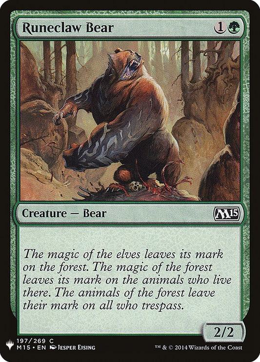 MTG Card Title: Runeclaw Bear PLST/M15-197