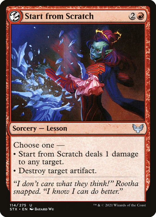 MTG Card Title: Start from Scratch STX/114