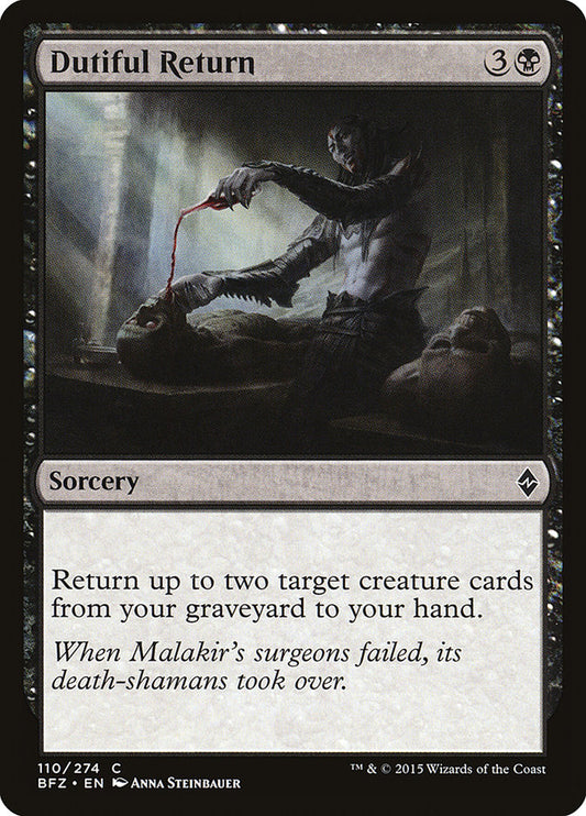 MTG Card Title: Dutiful Return BFZ/110
