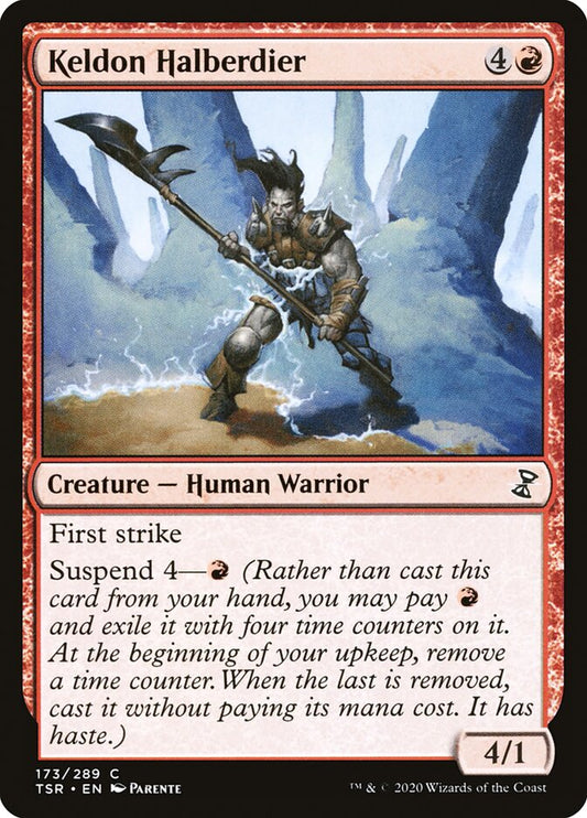 MTG Card Title: Keldon Halberdier TSR/173