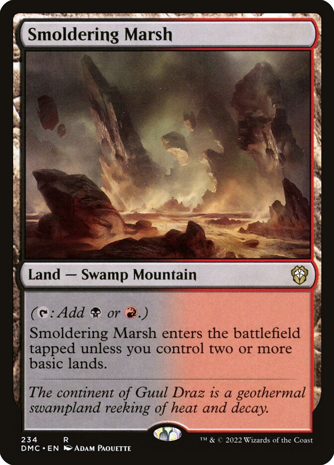MTG Card Title: Smoldering Marsh DMC/234
