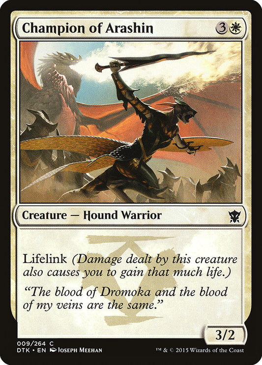 MTG Card Title: Champion of Arashin DTK/9