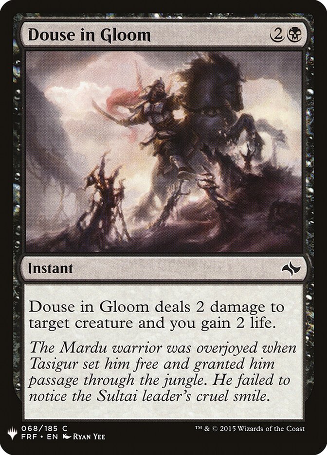 MTG Card Title: Douse in Gloom PLST/FRF-68