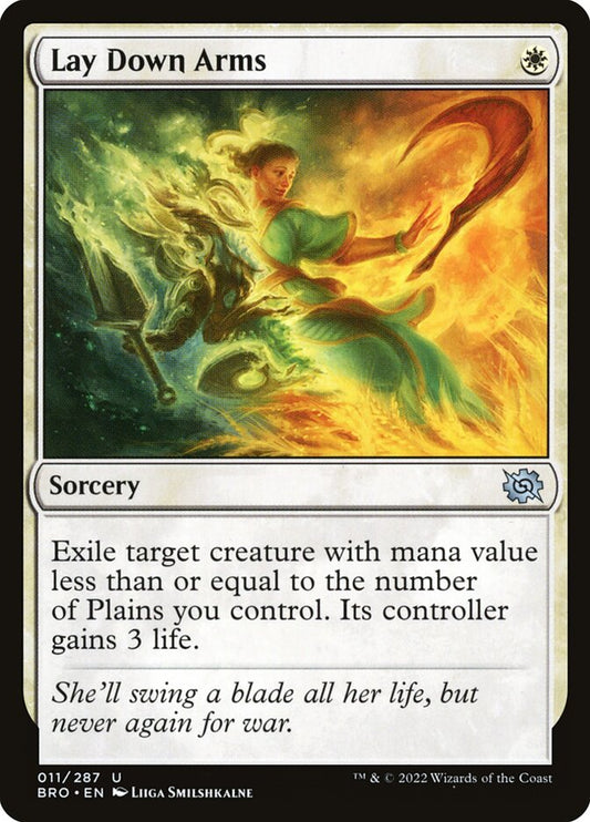 MTG Card Title: Lay Down Arms BRO/11