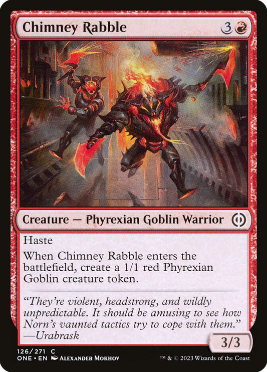 MTG Card Title: Chimney Rabble ONE/126