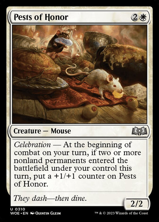 MTG Card Title: Pests of Honor WOE/310