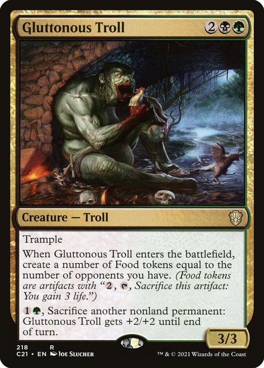 MTG Card Title: Gluttonous Troll C21/218