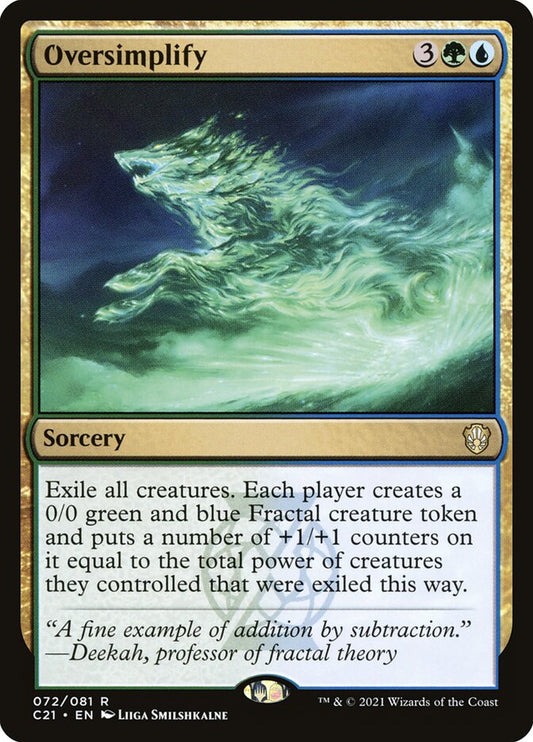 MTG Card Title: Oversimplify C21/72