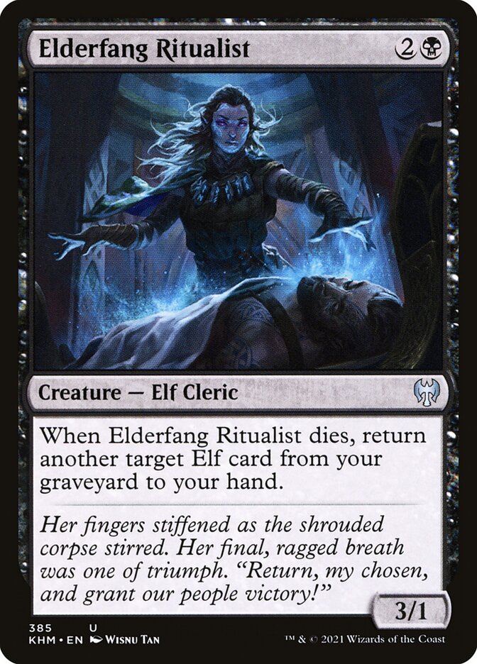 MTG Card Title: Elderfang Ritualist KHM/385