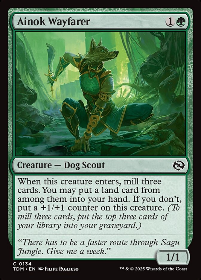 MTG Card Title: Ainok Wayfarer TDM/134