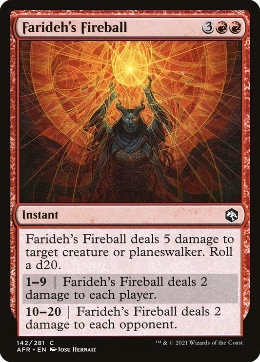 MTG Card Title: Farideh's Fireball AFR/142