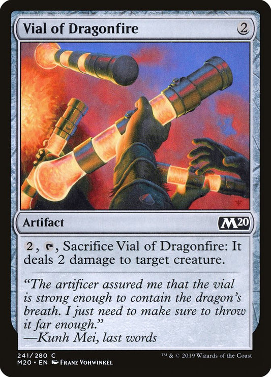 MTG Card Title: Vial of Dragonfire M20/241