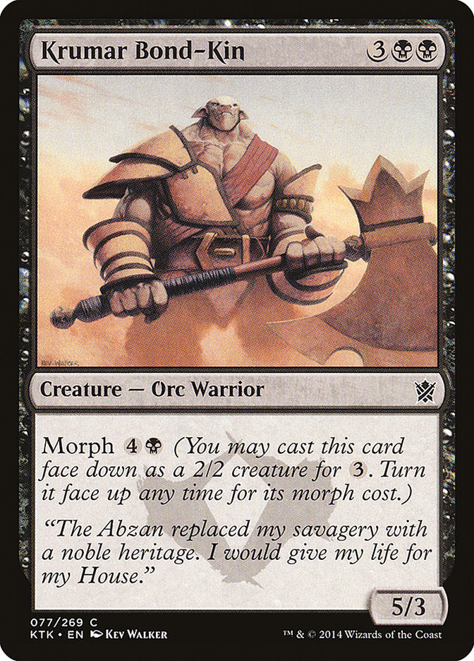 MTG Card Title: Krumar Bond-Kin KTK/77