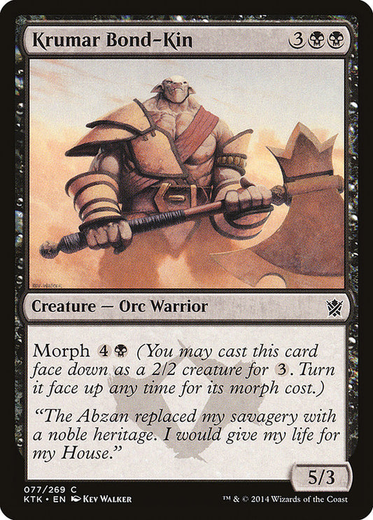 MTG Card Title: Krumar Bond-Kin KTK/77
