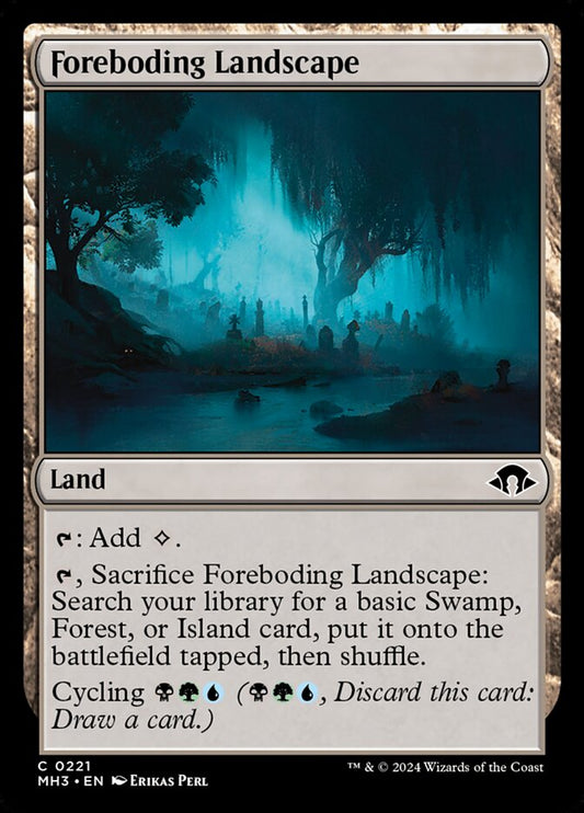 MTG Card Title: Foreboding Landscape MH3/221