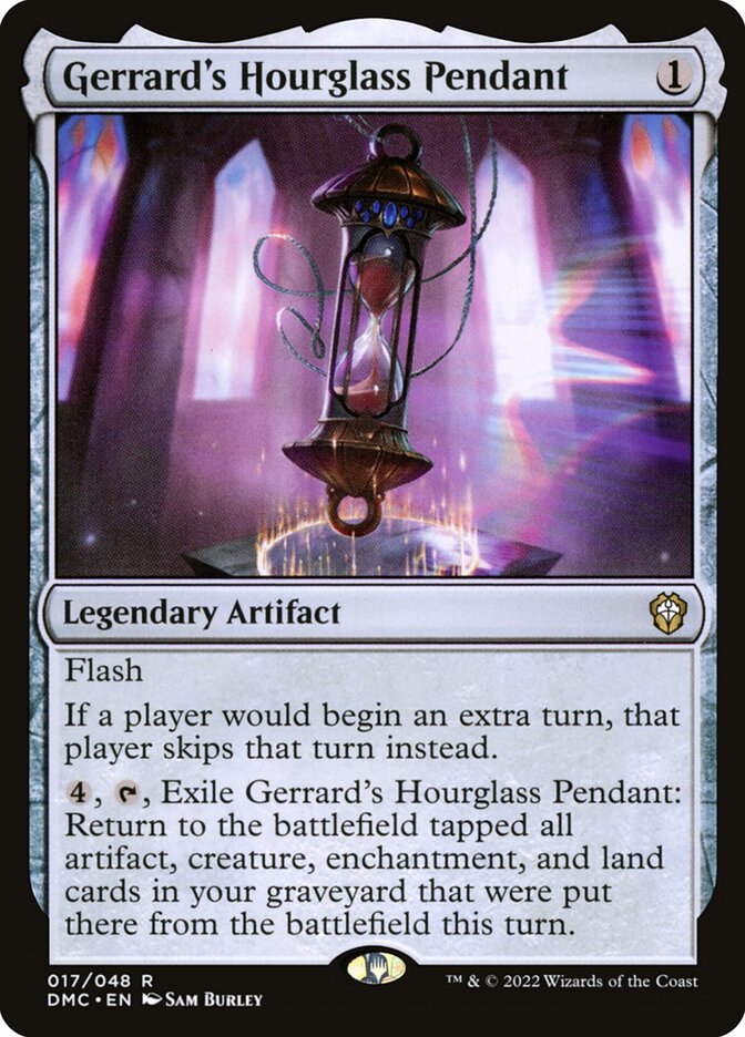 MTG Card Title: Gerrard's Hourglass Pendant DMC/17