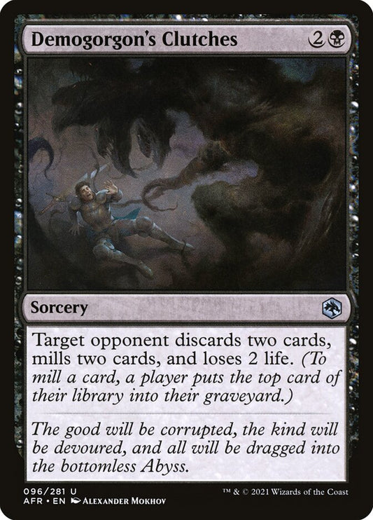 MTG Card Title: Demogorgon's Clutches AFR/96