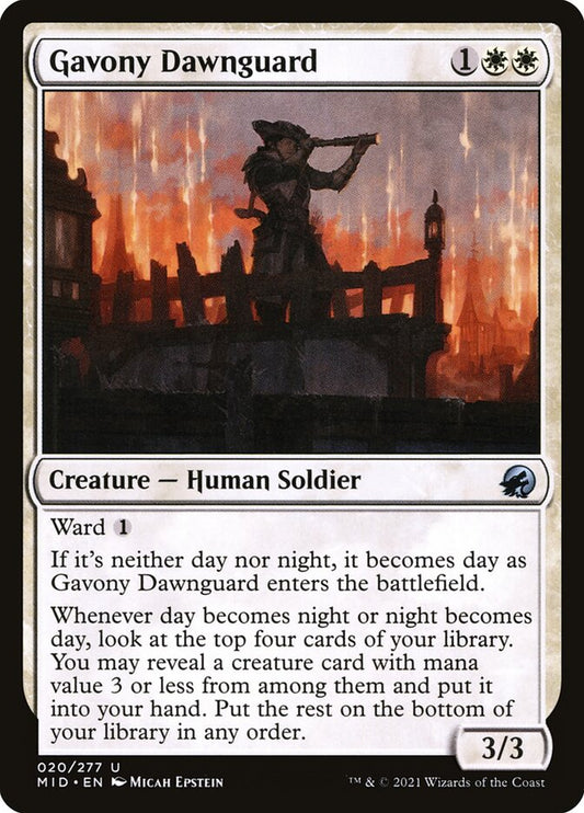 MTG Card Title: Gavony Dawnguard MID/20