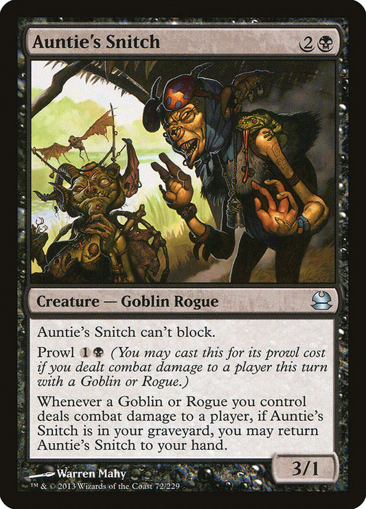 MTG Card Title: Auntie's Snitch MMA/72