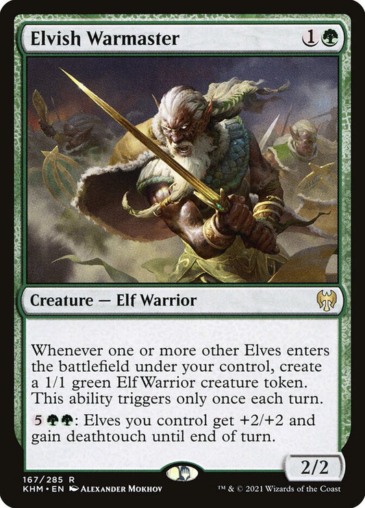 MTG Card Title: Elvish Warmaster KHM/167
