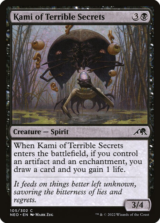 MTG Card Title: Kami of Terrible Secrets NEO/105