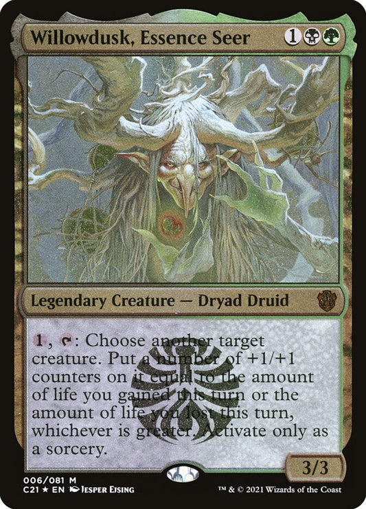 MTG Card Title: Willowdusk, Essence Seer OC21/6