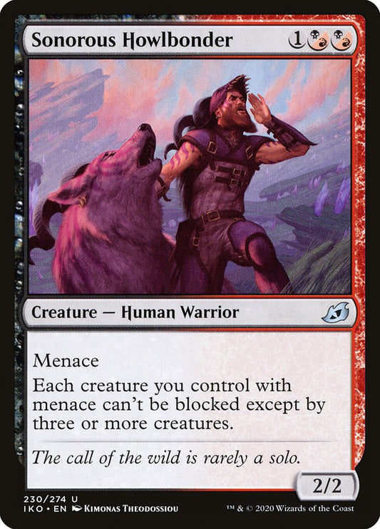 MTG Card Title: Sonorous Howlbonder IKO/230