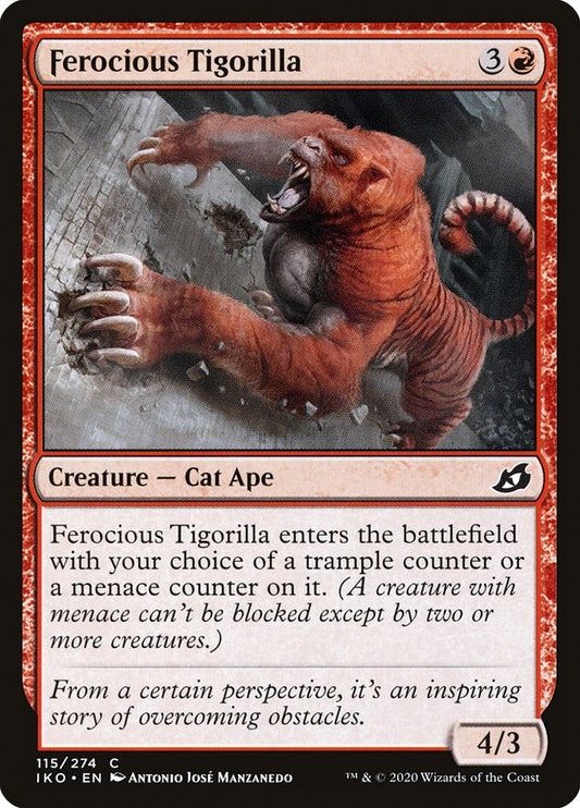 MTG Card Title: Ferocious Tigorilla IKO/115